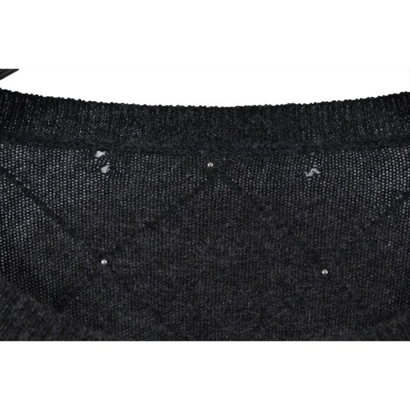 Neiman Marcus Cashmere Womens Pearl Embellished Sweater Size Medium Long Sleeve - Picture 3 of 10